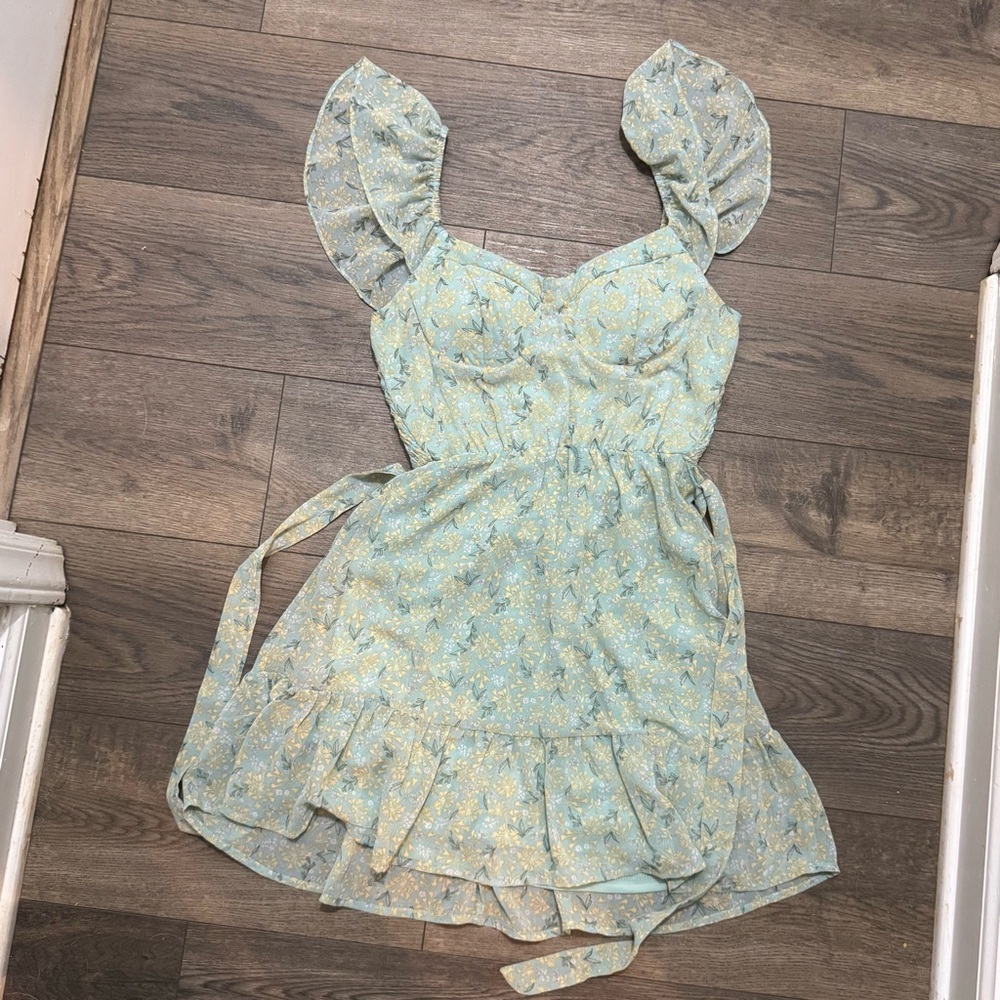 Lily Rose Blue Floral Dress